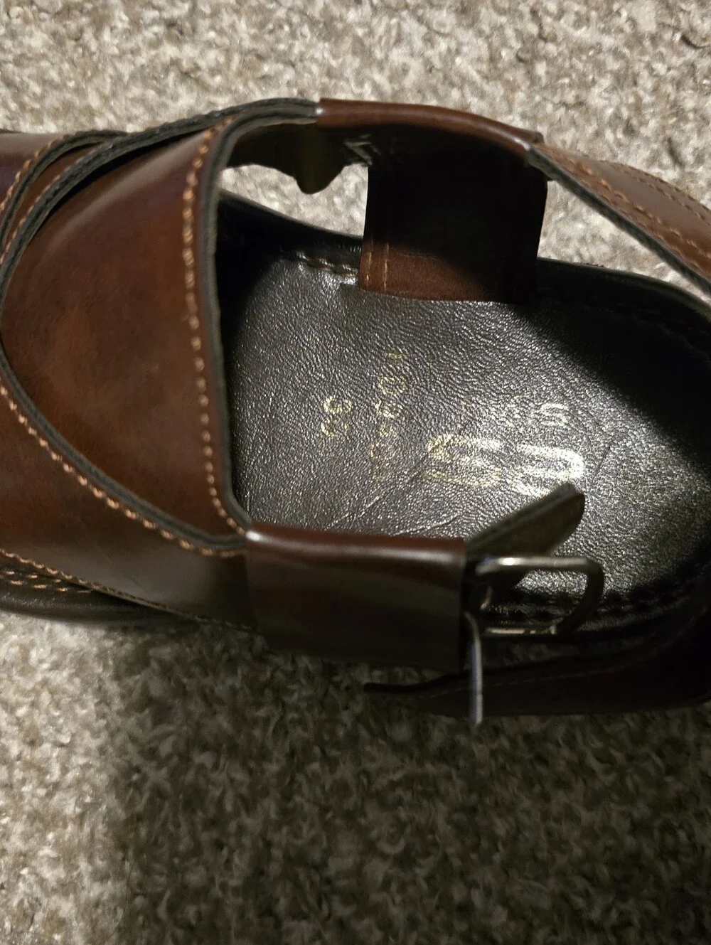 Peshawari Chapal In Brown Color For Kids Size 30, USA Size 13